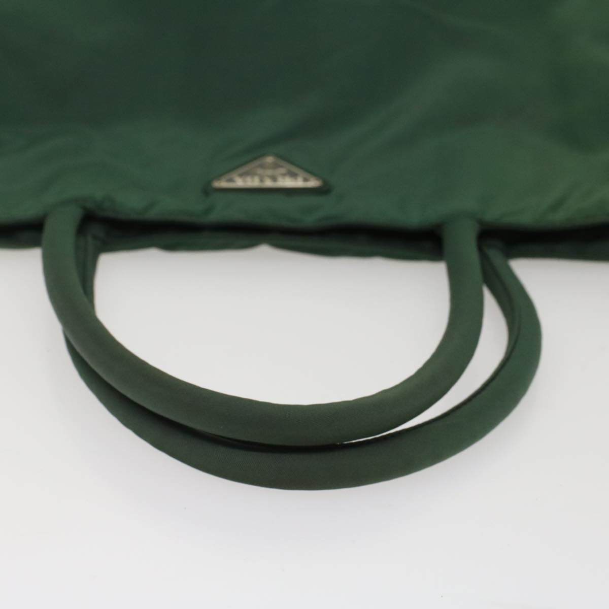 PRADA Hand Bag Nylon Green Auth ep1400
