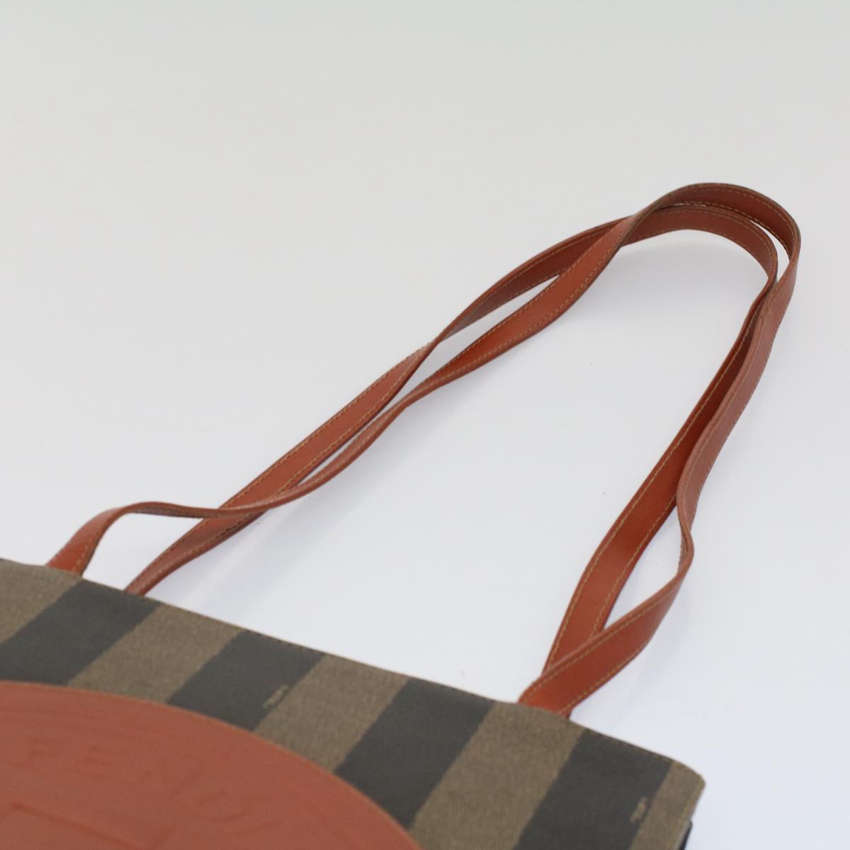 FENDI Pecan Canvas Shoulder Bag Brown Auth ep1432