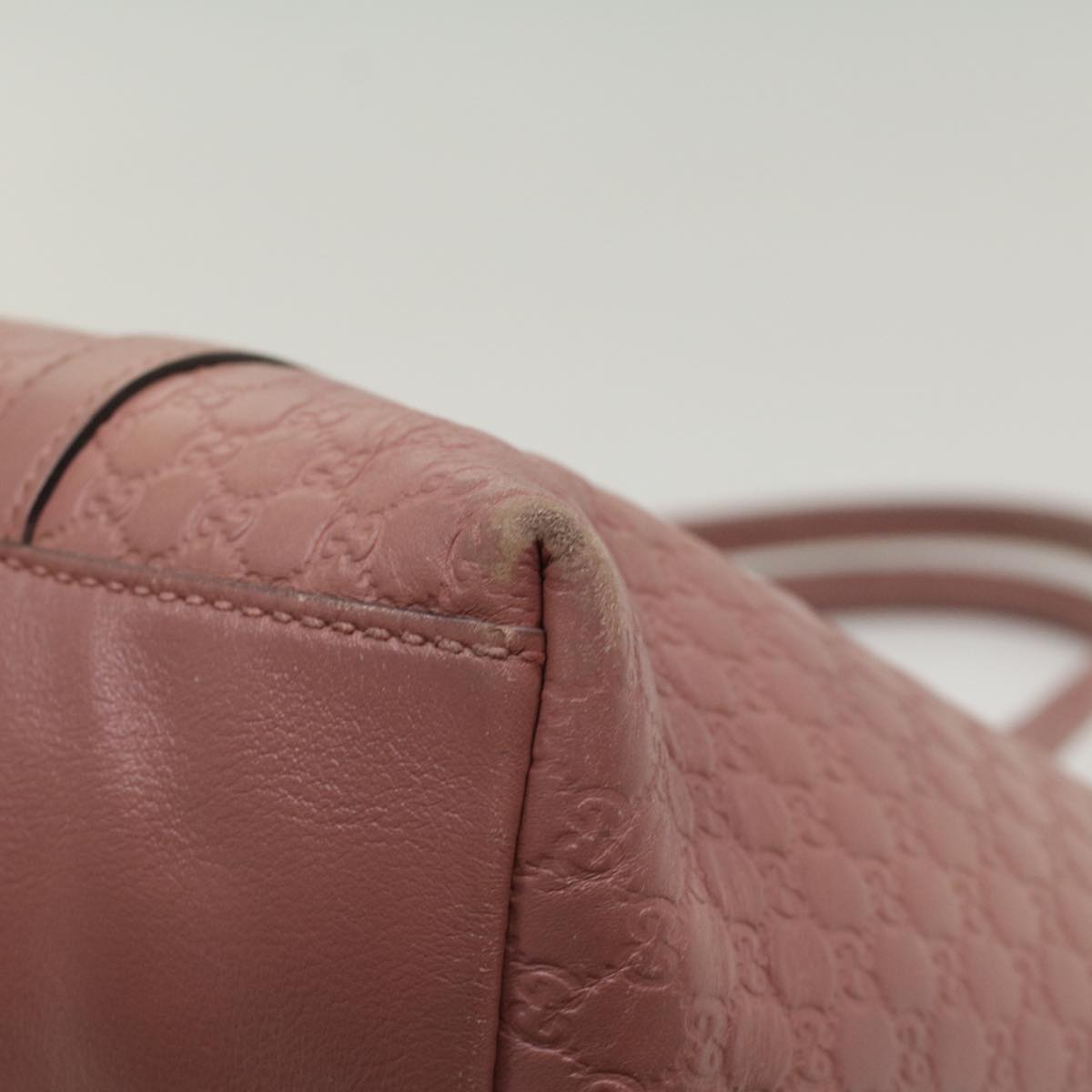 GUCCI Micro GG Canvas Shoulder Bag Pink 449657 Auth ep1458