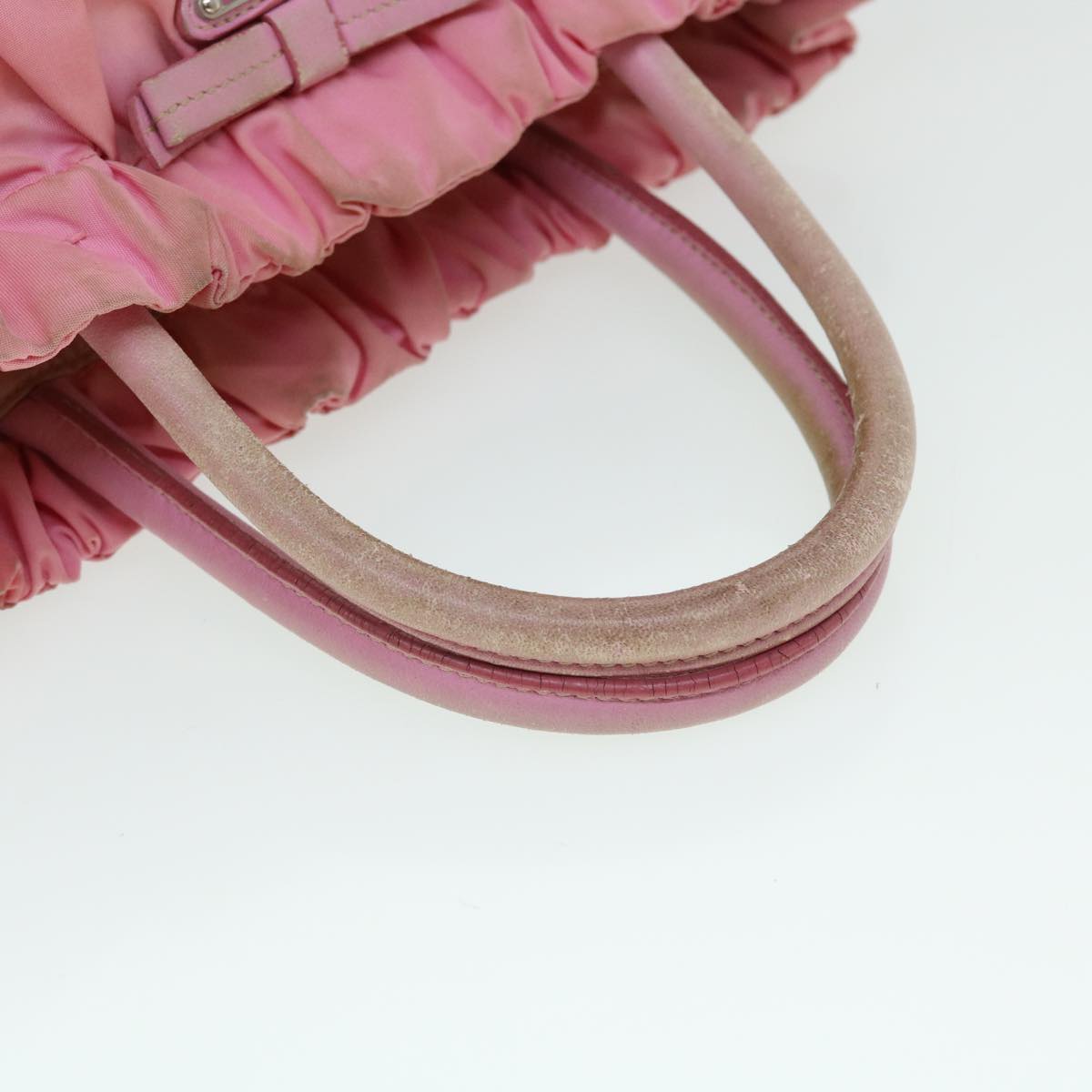 PRADA Hand Bag Nylon 2way Pink Auth ep1459