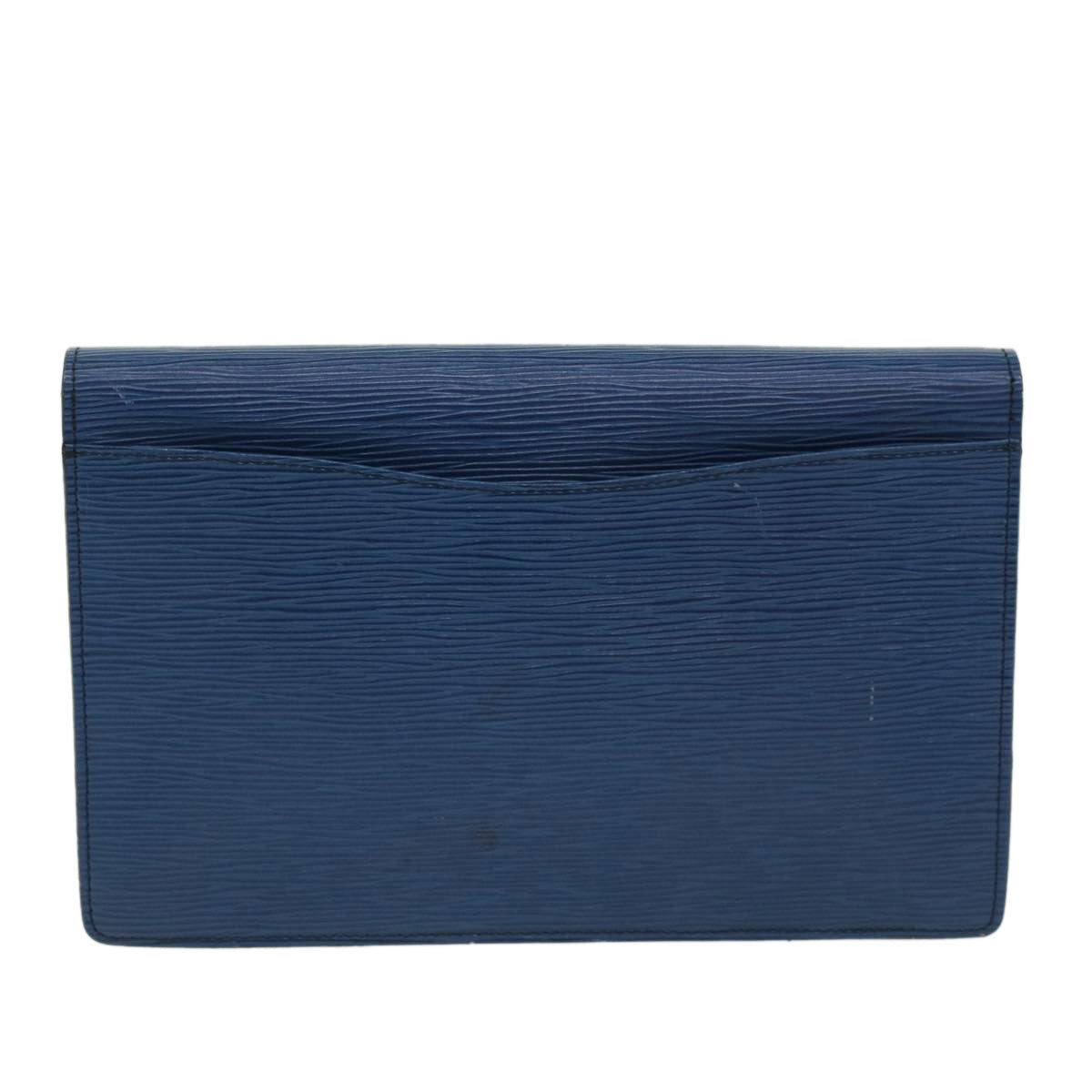 LOUIS VUITTON Epi Montaigne 27 Clutch Bag Blue M52655 LV Auth ep1461 - 0