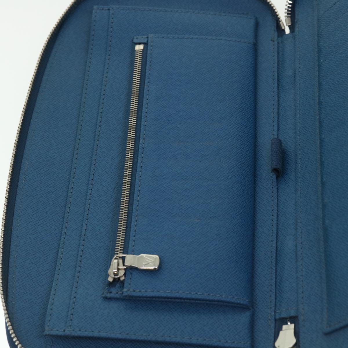 LOUIS VUITTON Epi Organizer Atholl Clutch Bag Blue M60731 LV Auth ep1462