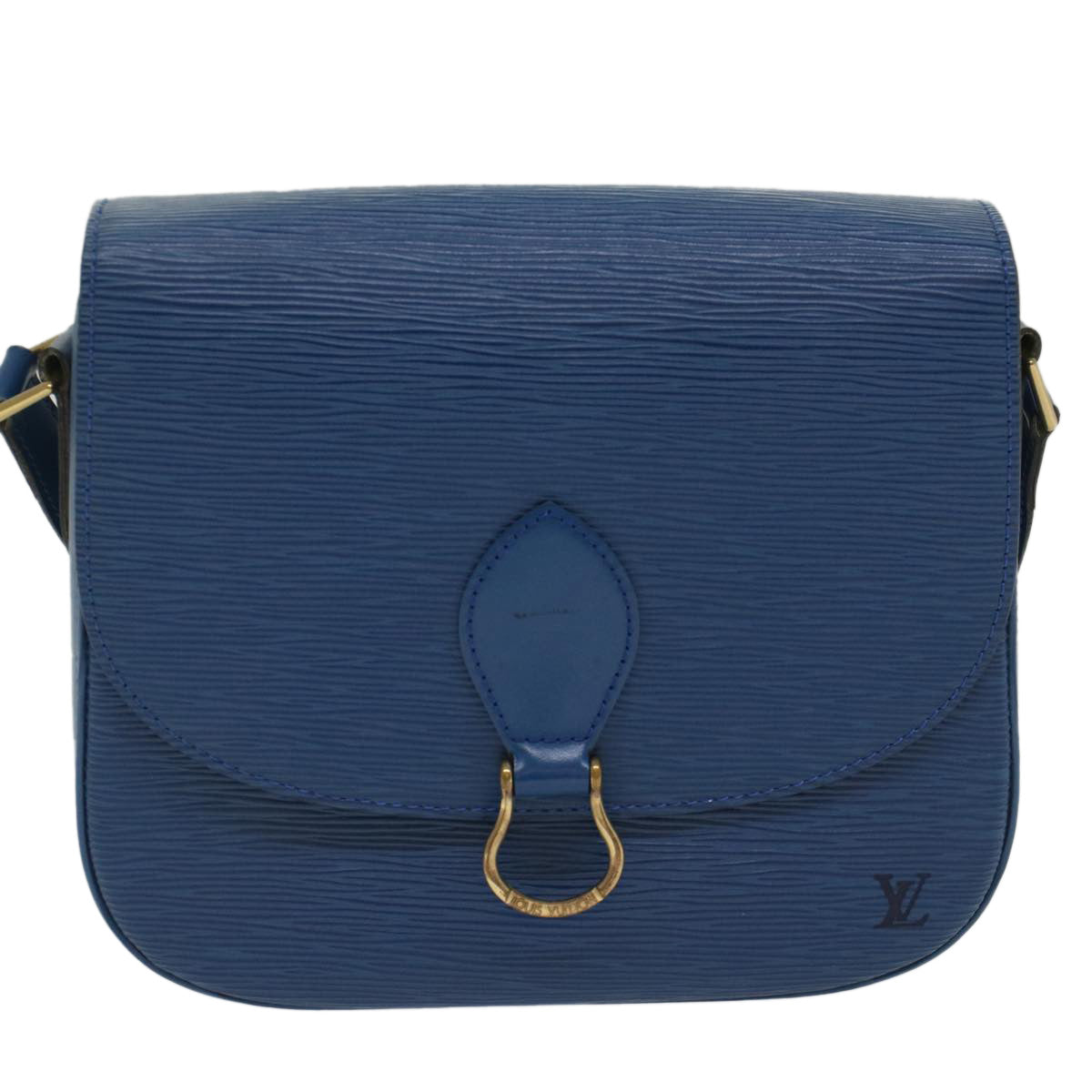 LOUIS VUITTON Epi Saint Cloud GM Shoulder Bag Blue M52195 LV Auth ep1467