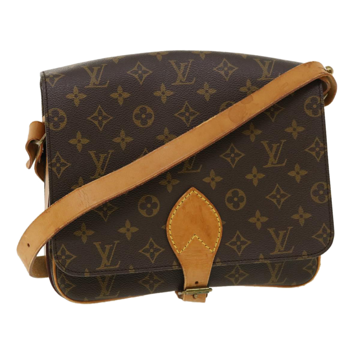 LOUIS VUITTON Monogram Cartouchiere GM Shoulder Bag M51252 LV Auth ep147