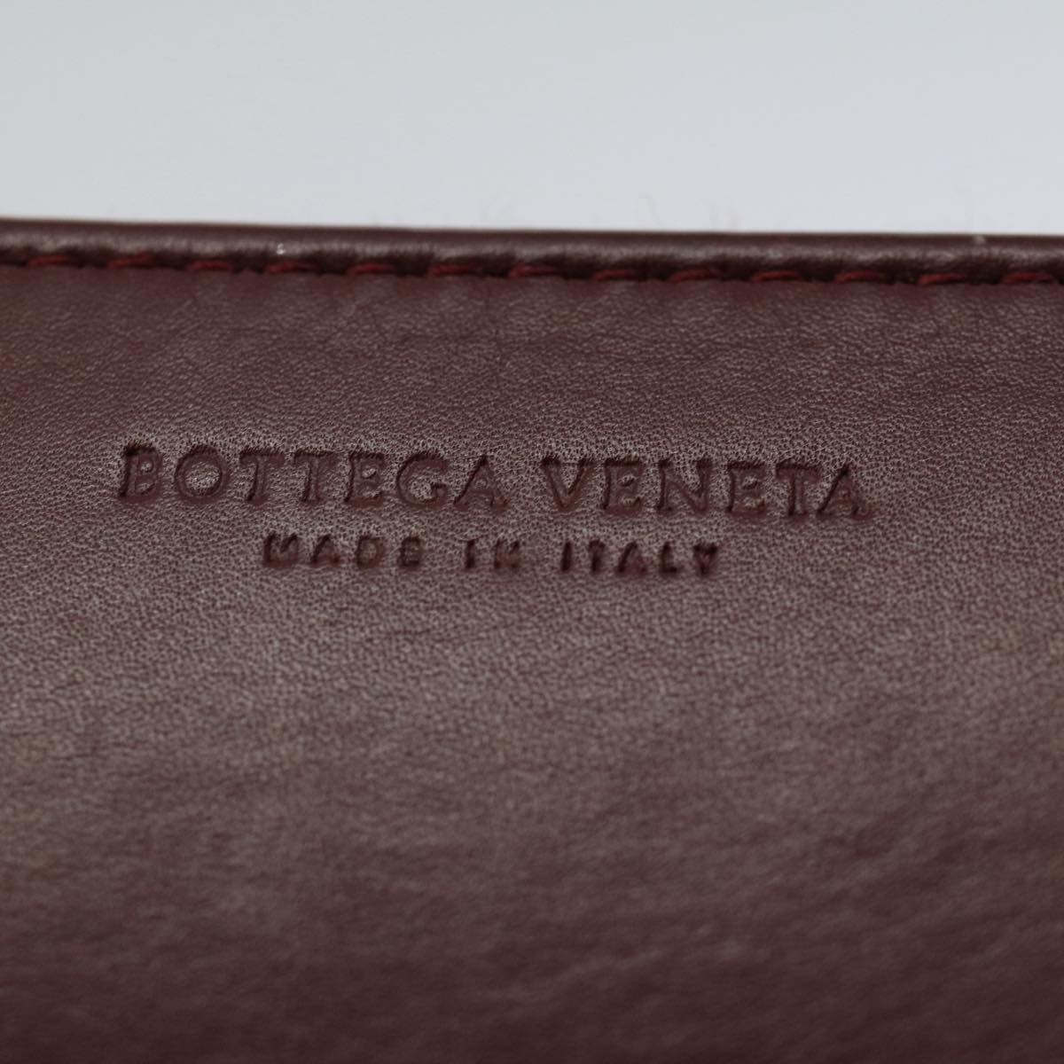BOTTEGA VENETA Long Wallet Leather Wine Red Auth ep1489