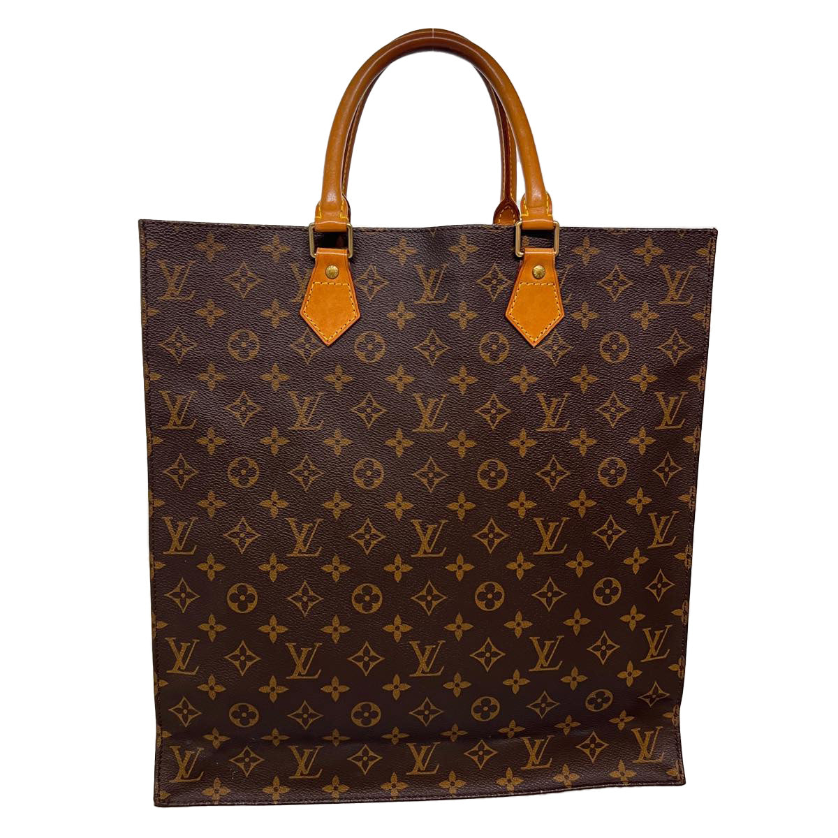 LOUIS VUITTON Monogram Sac Plat Hand Bag M51140 LV Auth ep149