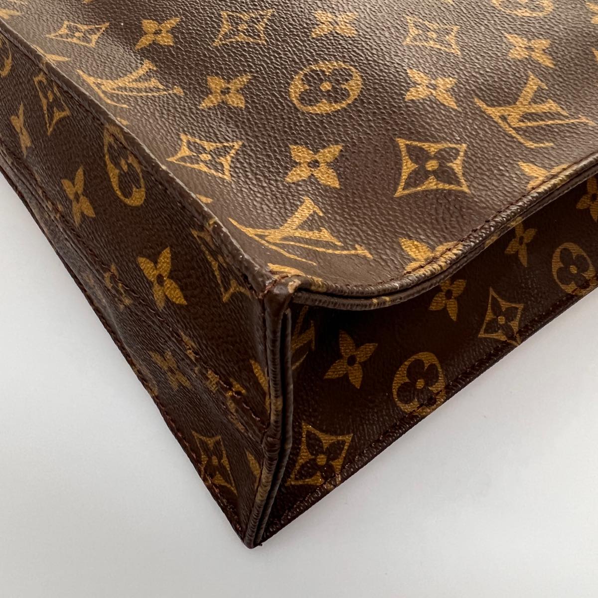 LOUIS VUITTON Monogram Sac Plat Hand Bag M51140 LV Auth ep149