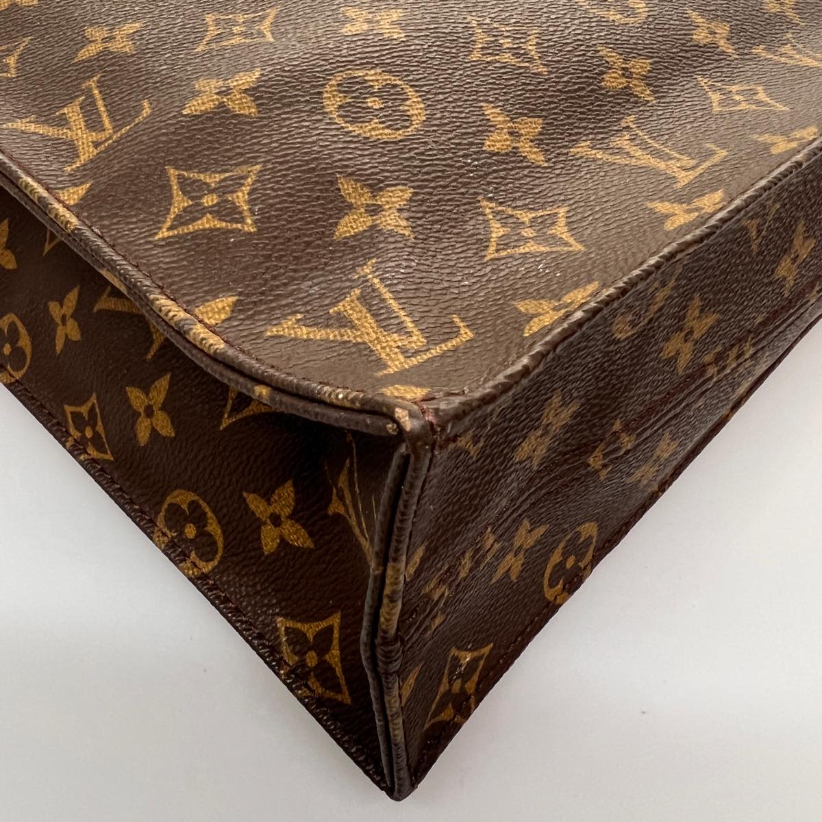 LOUIS VUITTON Monogram Sac Plat Hand Bag M51140 LV Auth ep149