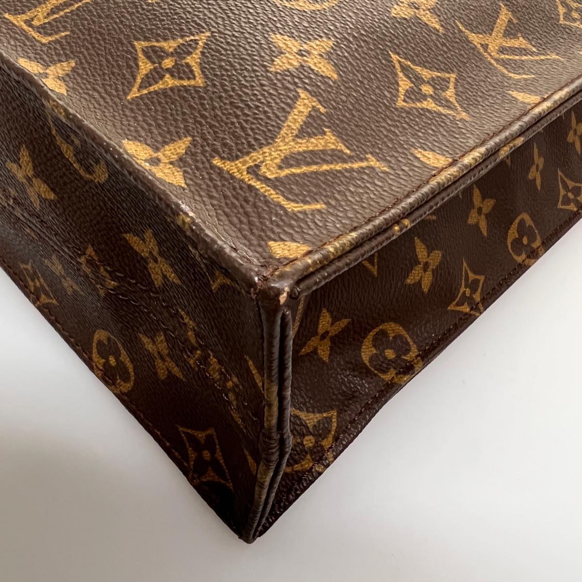 LOUIS VUITTON Monogram Sac Plat Hand Bag M51140 LV Auth ep149