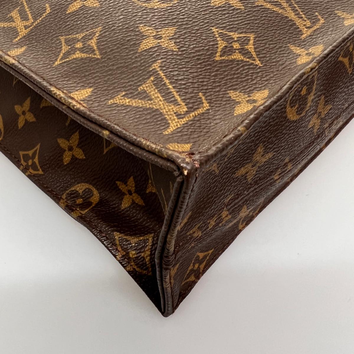 LOUIS VUITTON Monogram Sac Plat Hand Bag M51140 LV Auth ep149