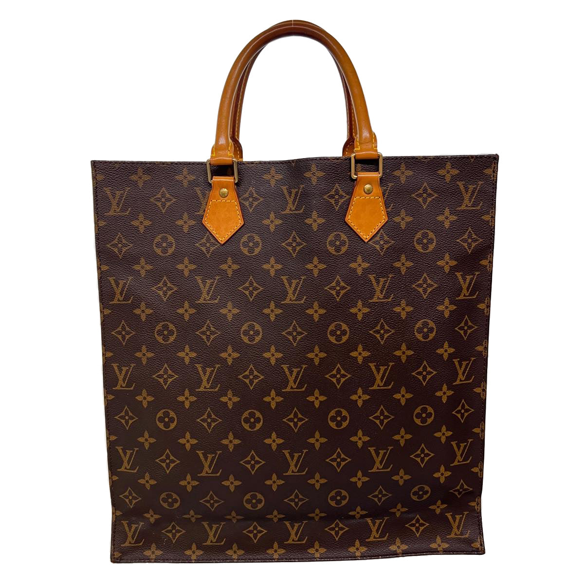 LOUIS VUITTON Monogram Sac Plat Hand Bag M51140 LV Auth ep149