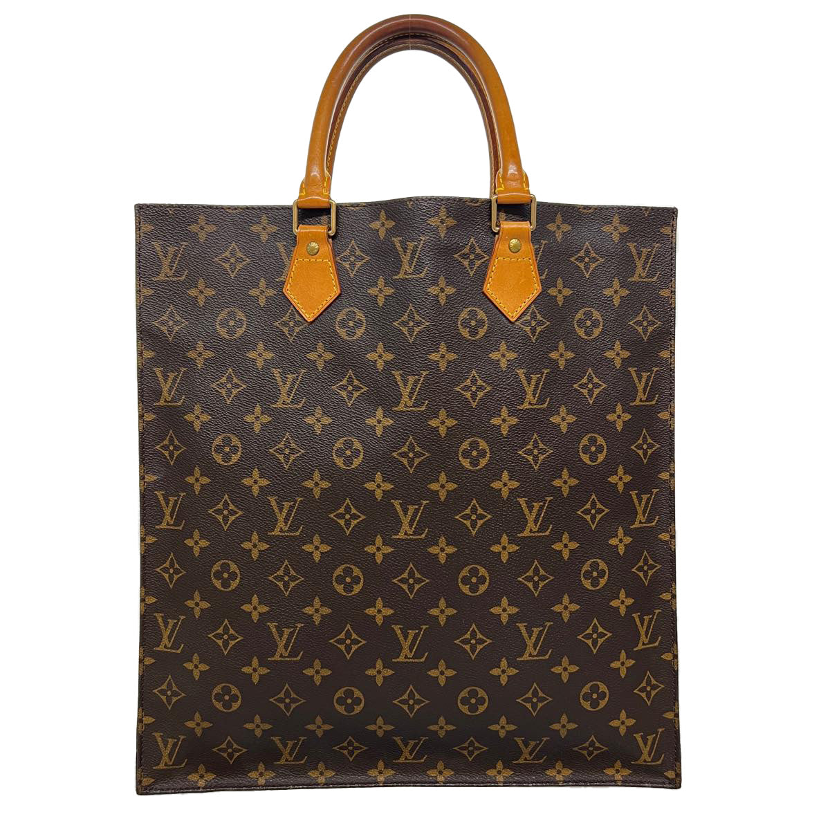 LOUIS VUITTON Monogram Sac Plat Hand Bag M51140 LV Auth ep149