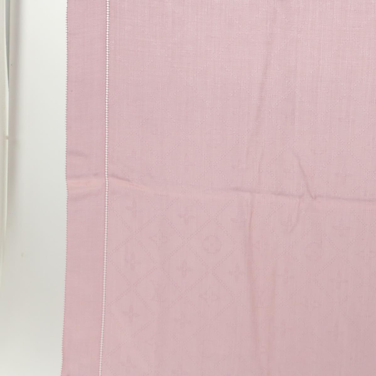 LOUIS VUITTON Monogram Scarf Silk Pink LV Auth ep1497