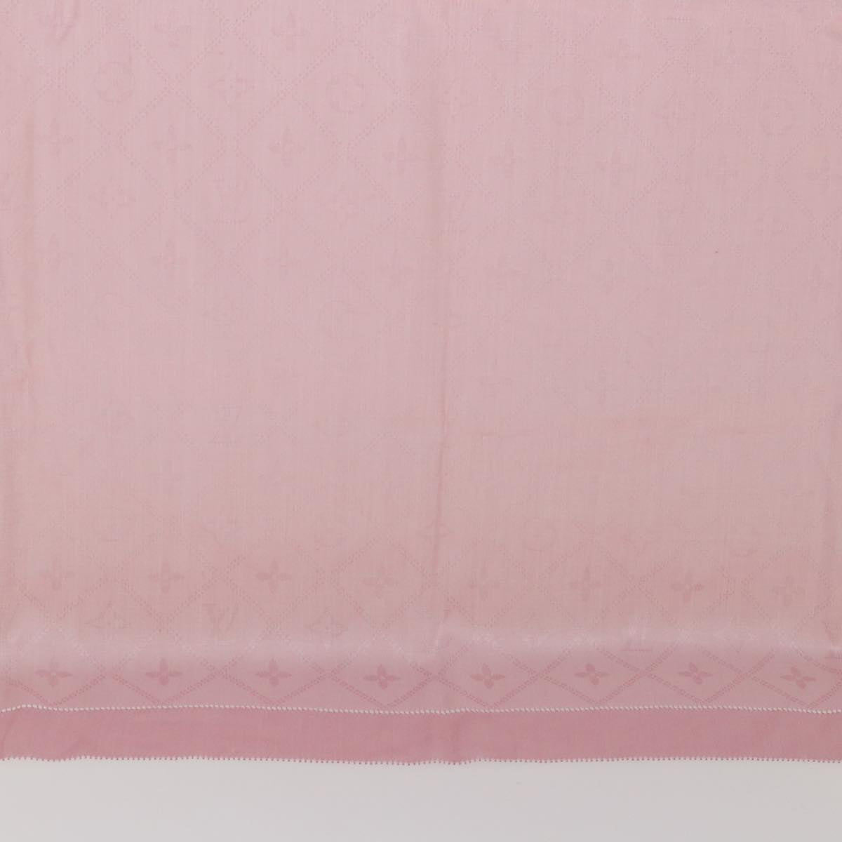 LOUIS VUITTON Monogram Scarf Silk Pink LV Auth ep1497