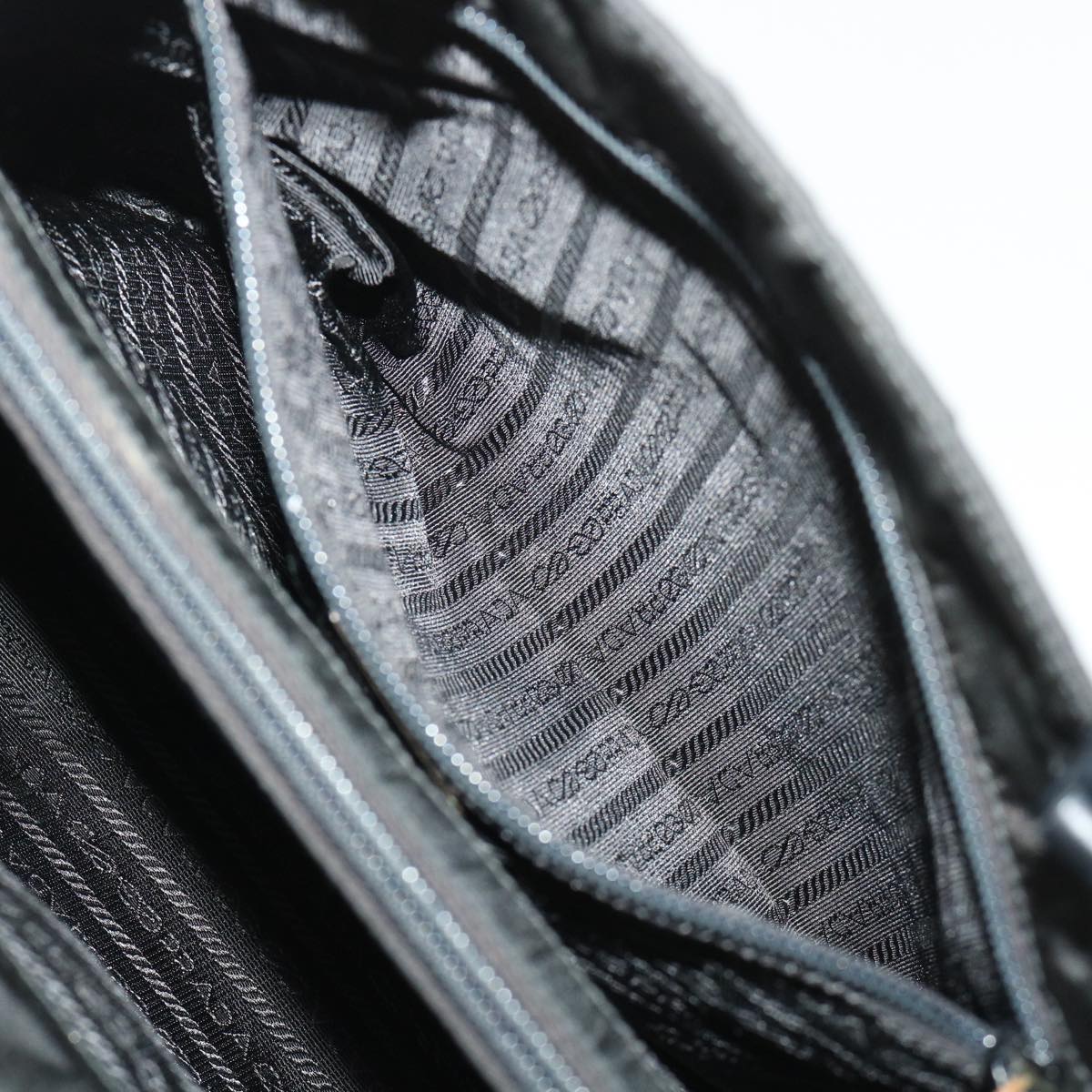 PRADA Shoulder Bag Nylon Black Auth ep1524