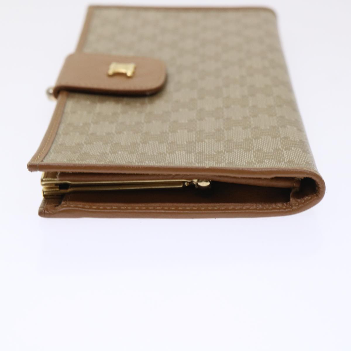 CELINE Macadam Canvas Long Wallet Beige Auth ep1527