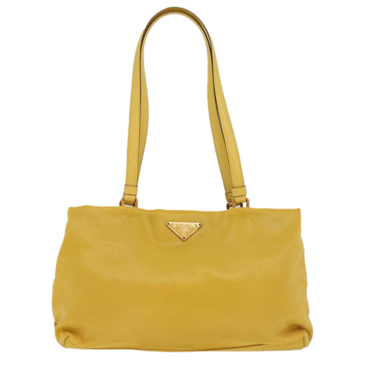 PRADA Shoulder Bag Nylon Yellow Auth ep1530 - 0