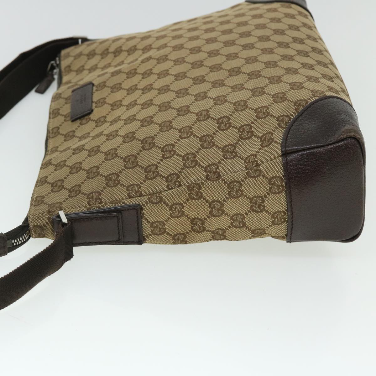 GUCCI GG Canvas Shoulder Bag Beige Brown 110054 Auth ep1545