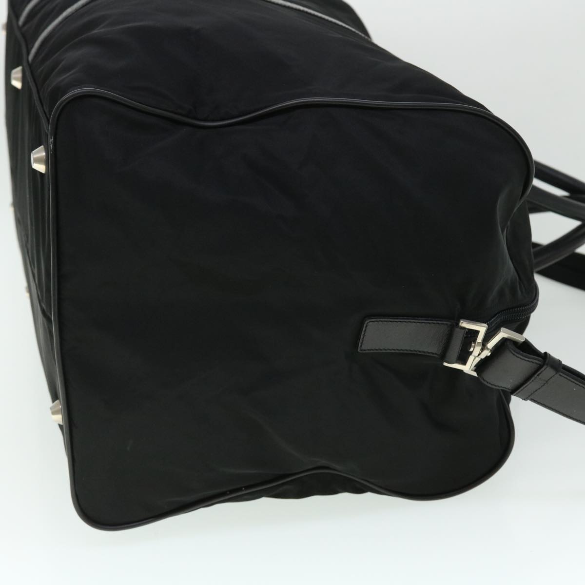 PRADA Boston Bag Nylon 2way Black Auth ep1549
