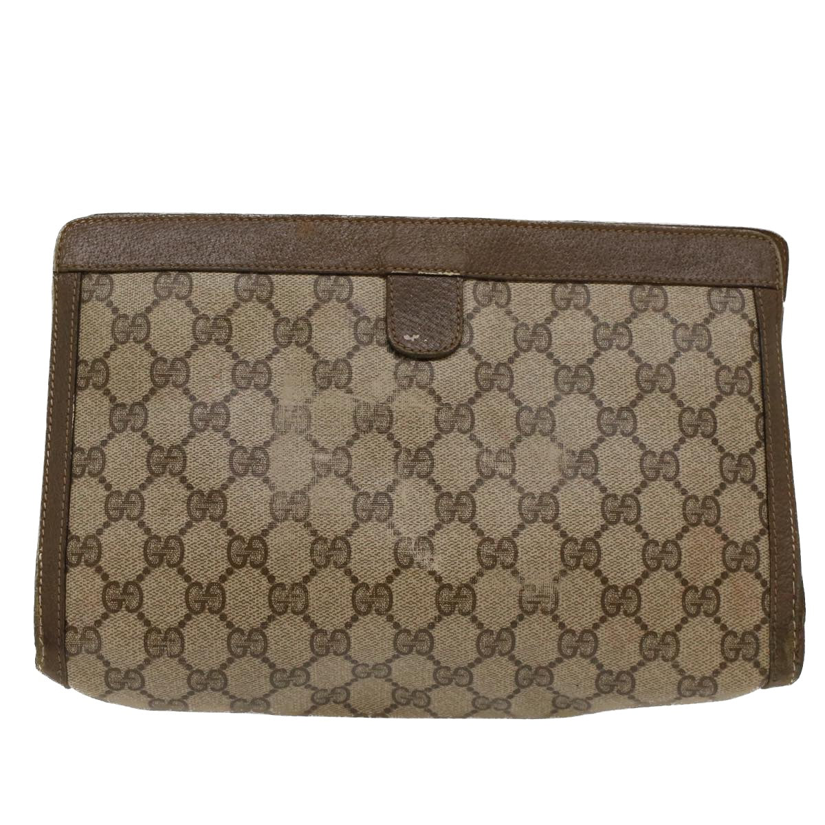 GUCCI GG Canvas Web Sherry Line Clutch Bag Beige Red Green 89 01 033 Auth ep1581 - 0