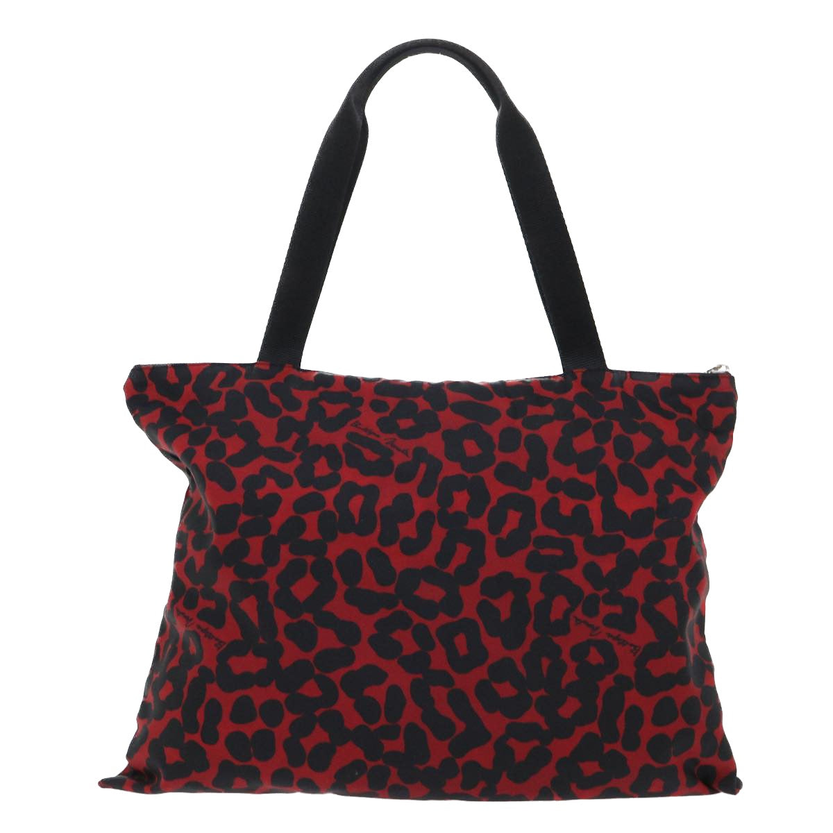BOTTEGAVENETA Tote Bag Canvas Red Black Auth ep1583 - 0