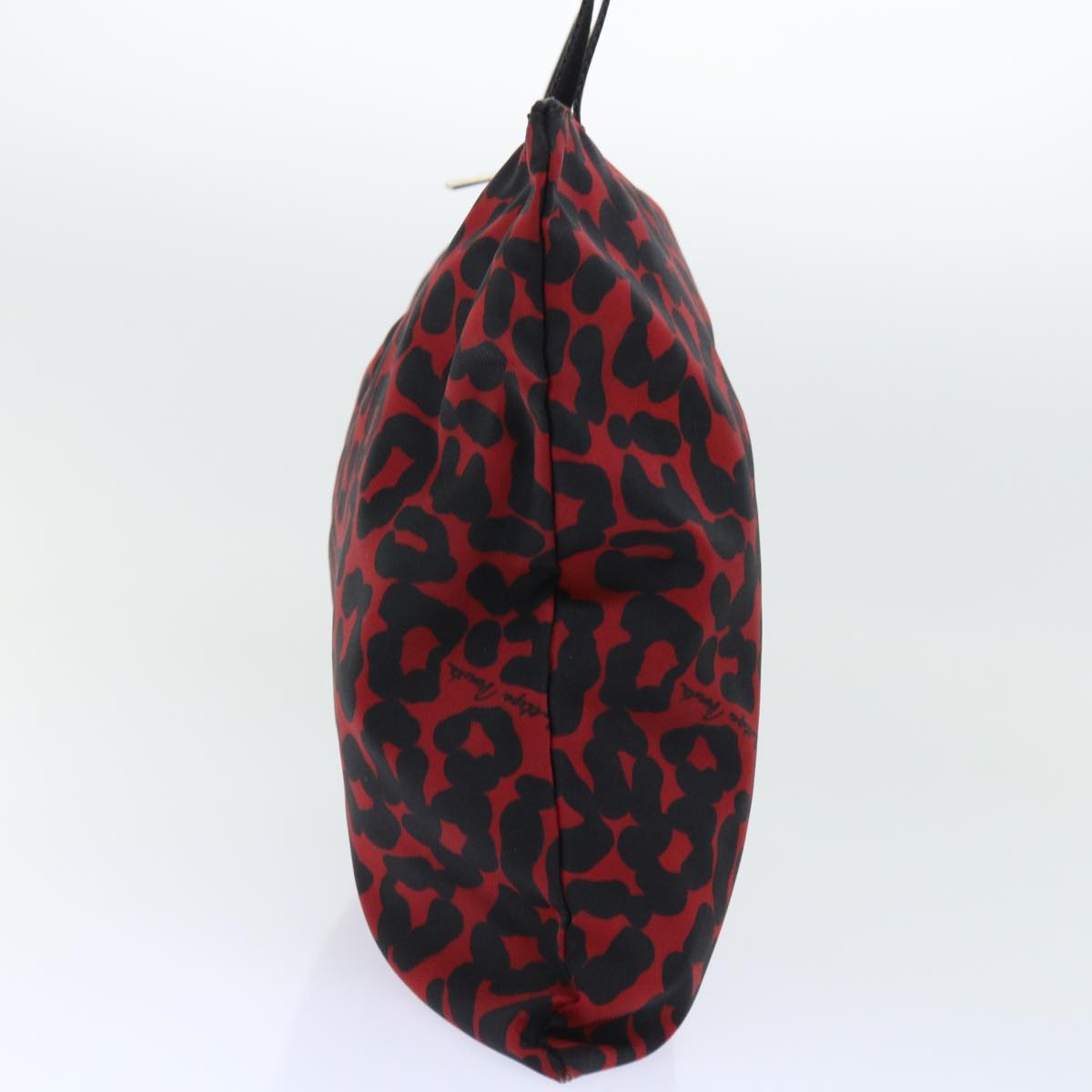 BOTTEGAVENETA Tote Bag Canvas Red Black Auth ep1583