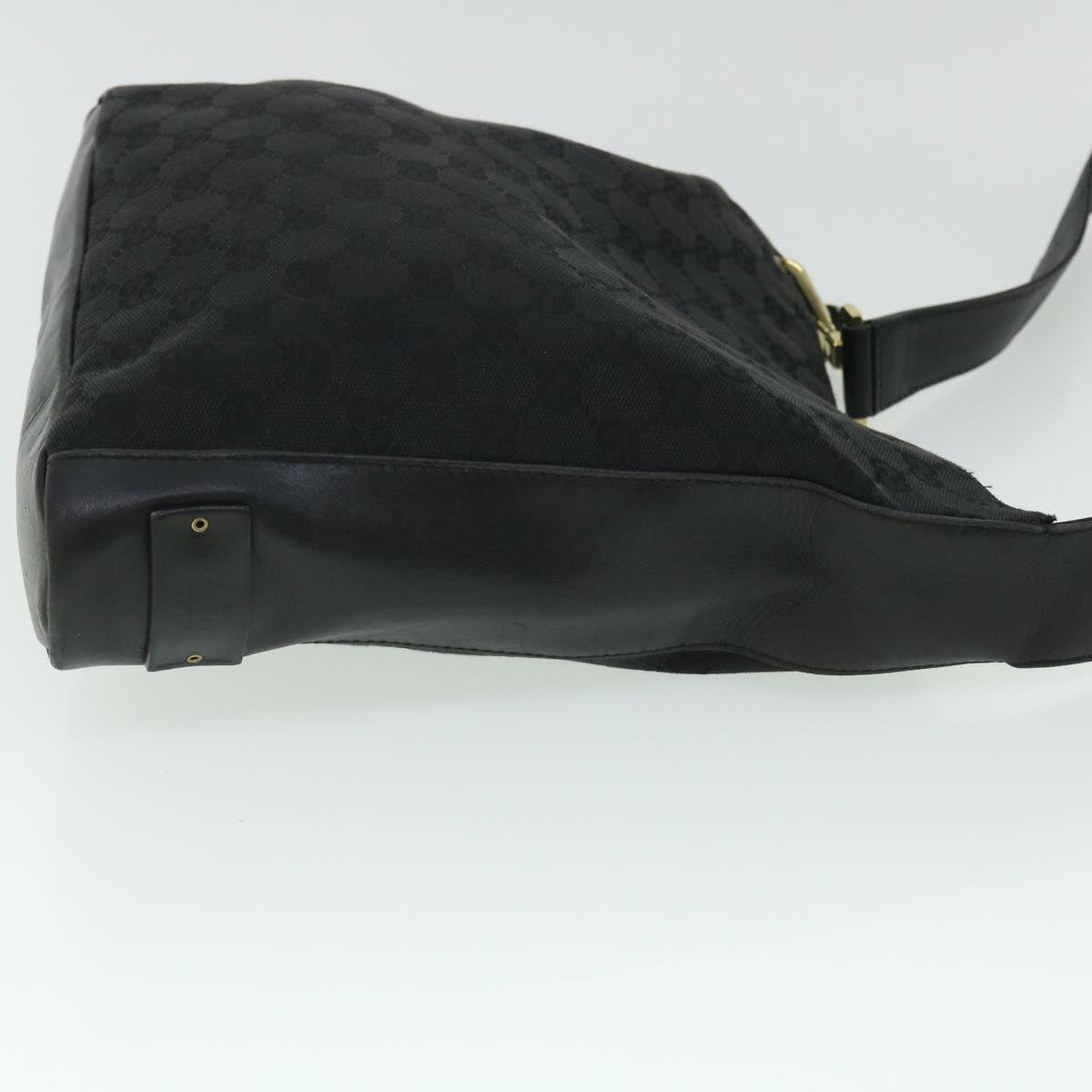 GUCCI GG Canvas Shoulder Bag Black 91761 Auth ep1584