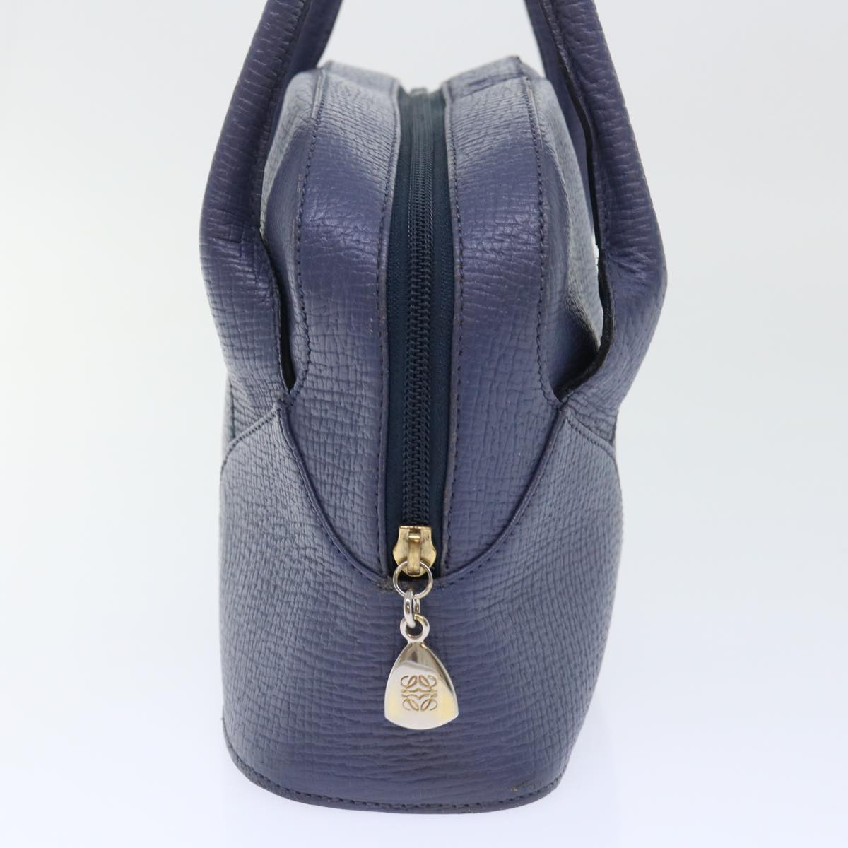 LOEWE Hand Bag Leather Navy Auth ep1587