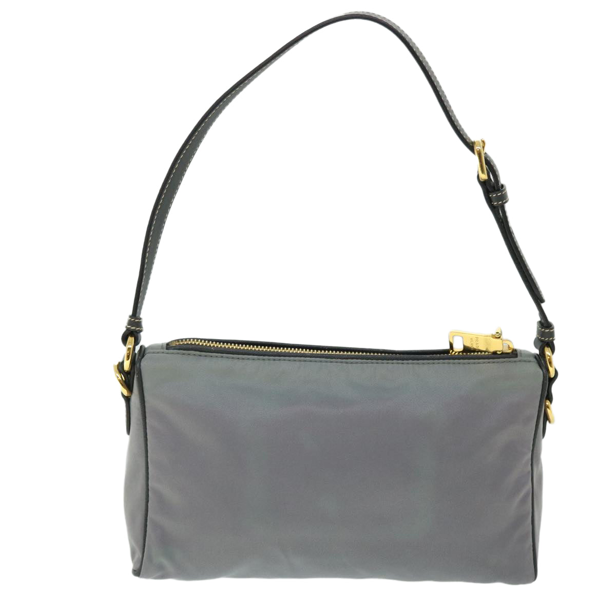 PRADA Shoulder Bag Nylon Gray Auth ep1604 - 0