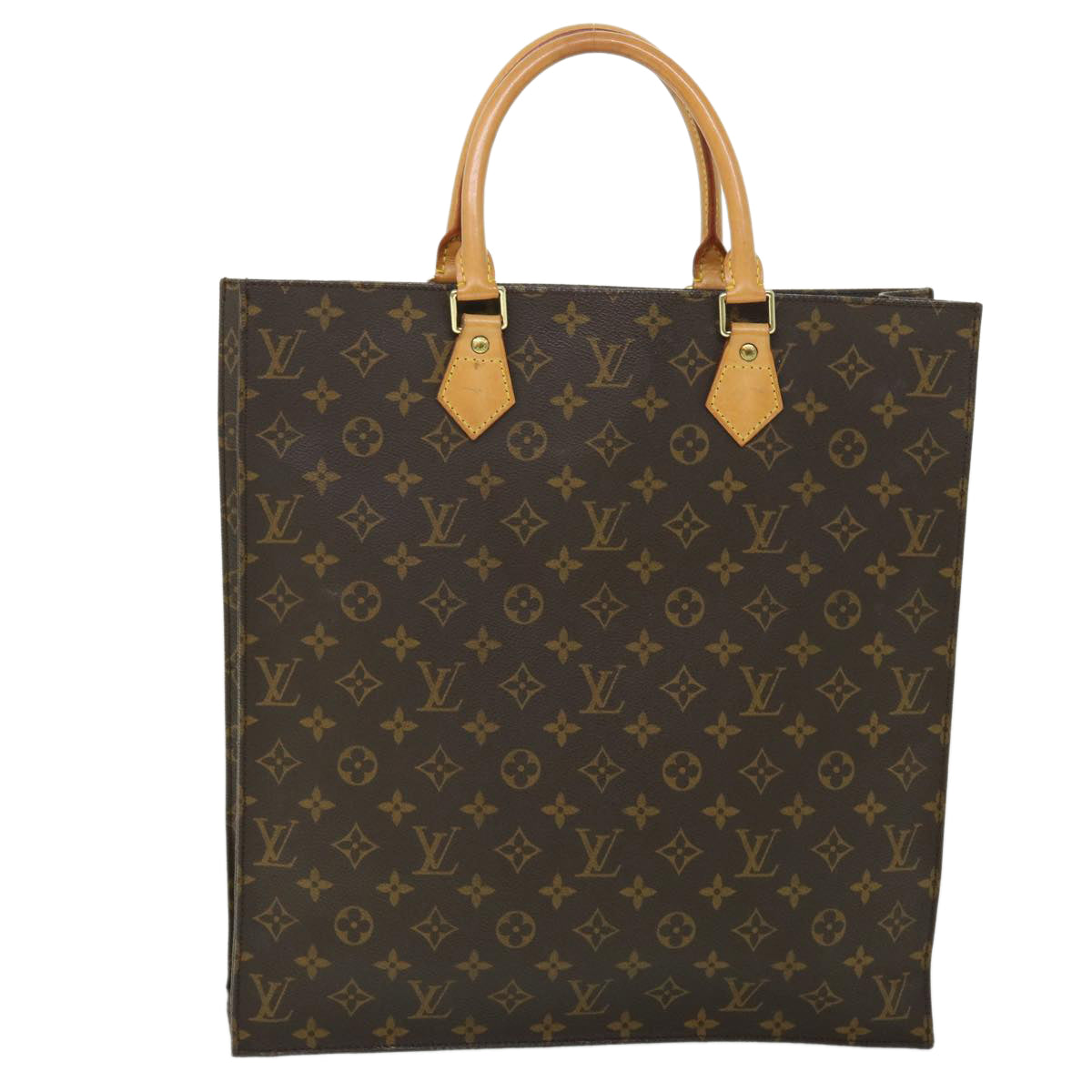 LOUIS VUITTON Monogram Sac Plat Hand Bag M51140 LV Auth ep1606 - 0