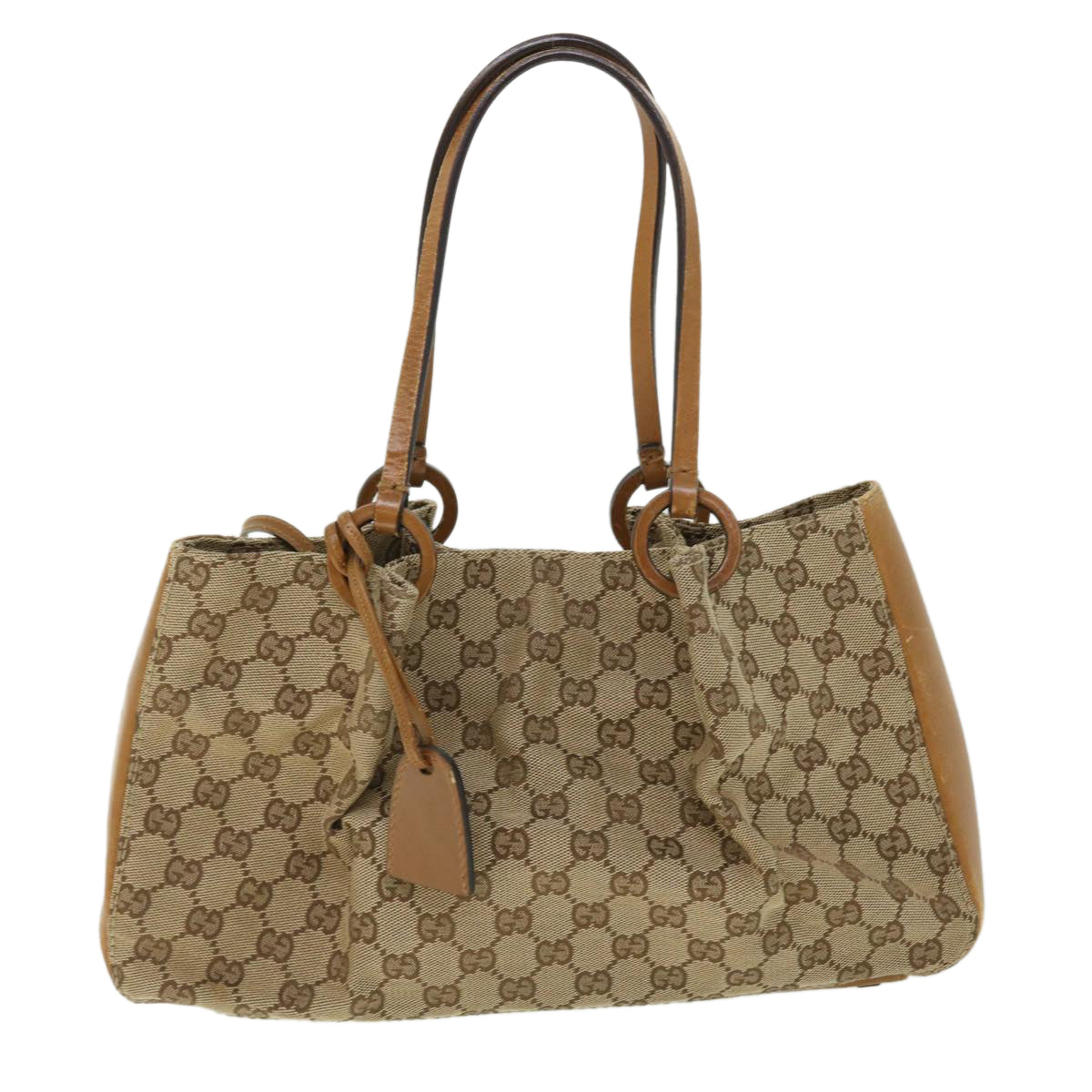 GUCCI GG Canvas Shoulder Bag Beige 94898 Auth ep1608