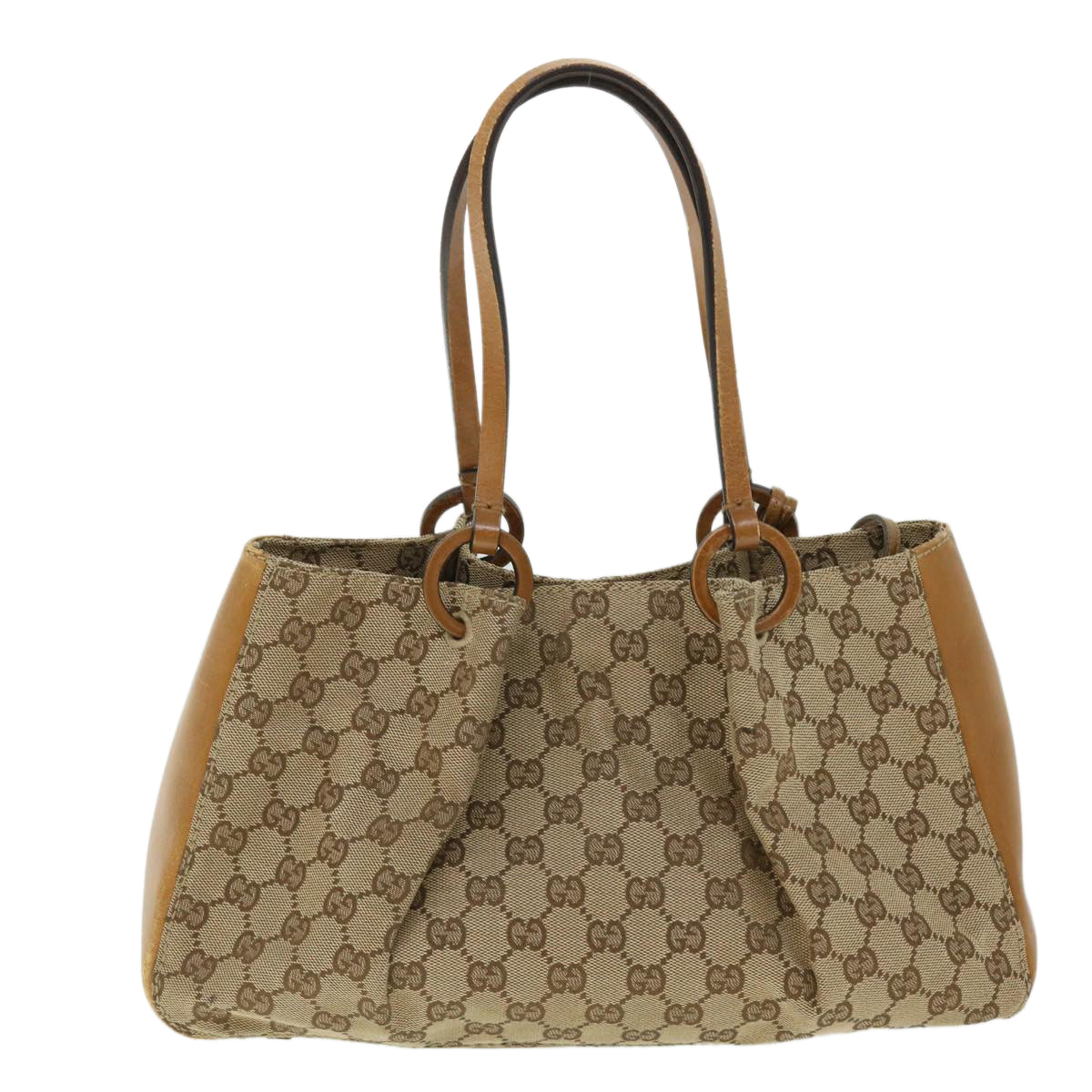 GUCCI GG Canvas Shoulder Bag Beige 94898 Auth ep1608