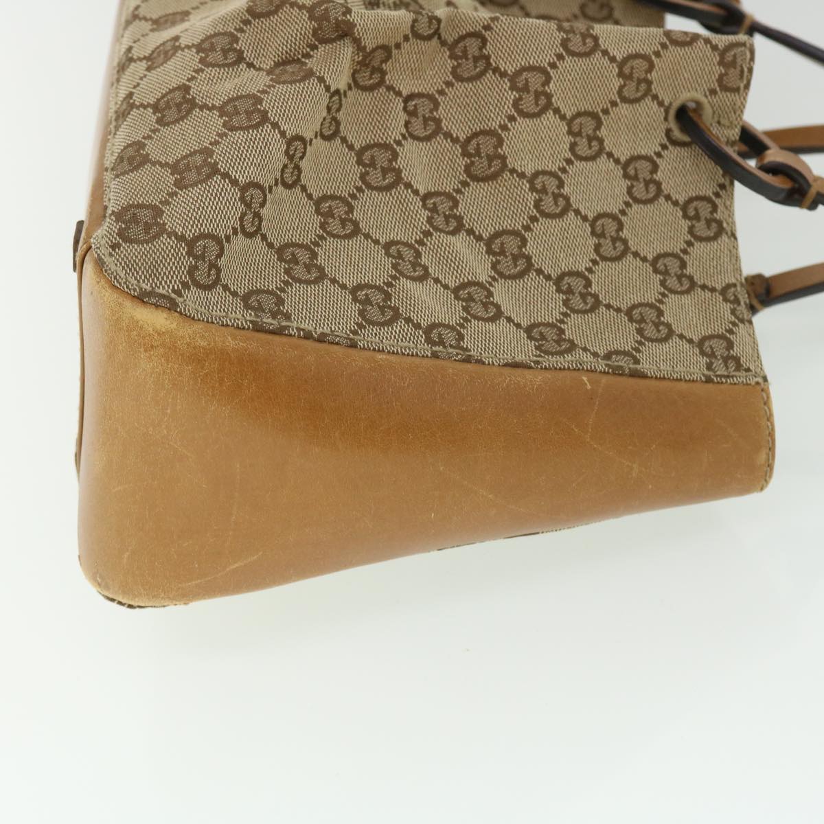 GUCCI GG Canvas Shoulder Bag Beige 94898 Auth ep1608