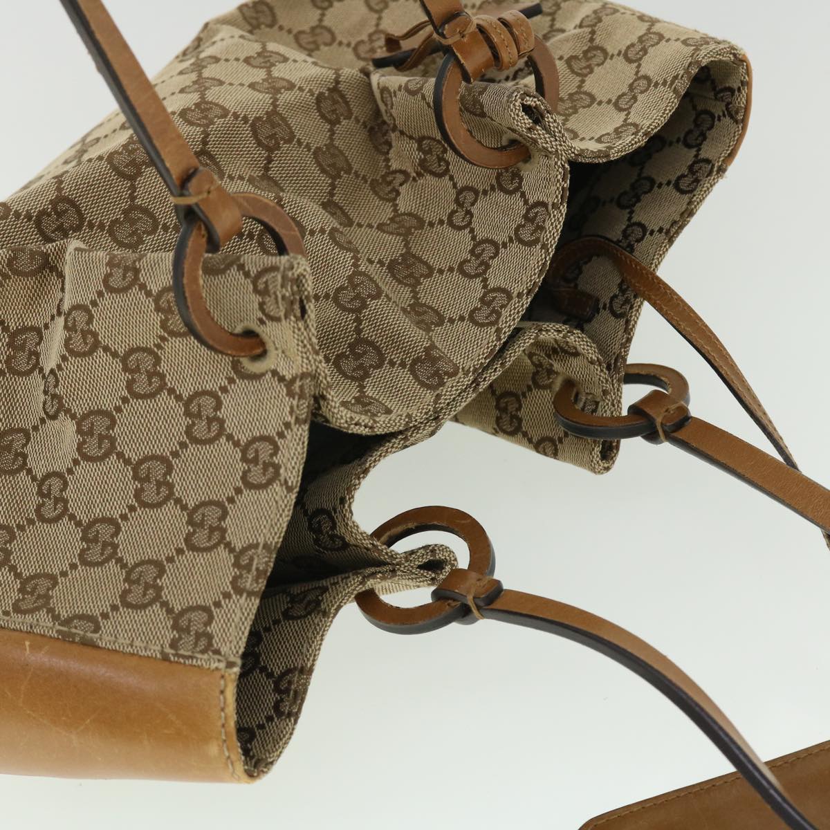 GUCCI GG Canvas Shoulder Bag Beige 94898 Auth ep1608