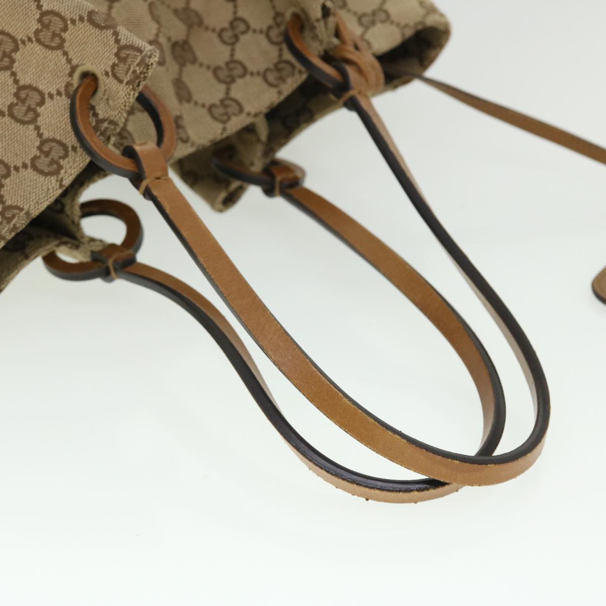 GUCCI GG Canvas Shoulder Bag Beige 94898 Auth ep1608