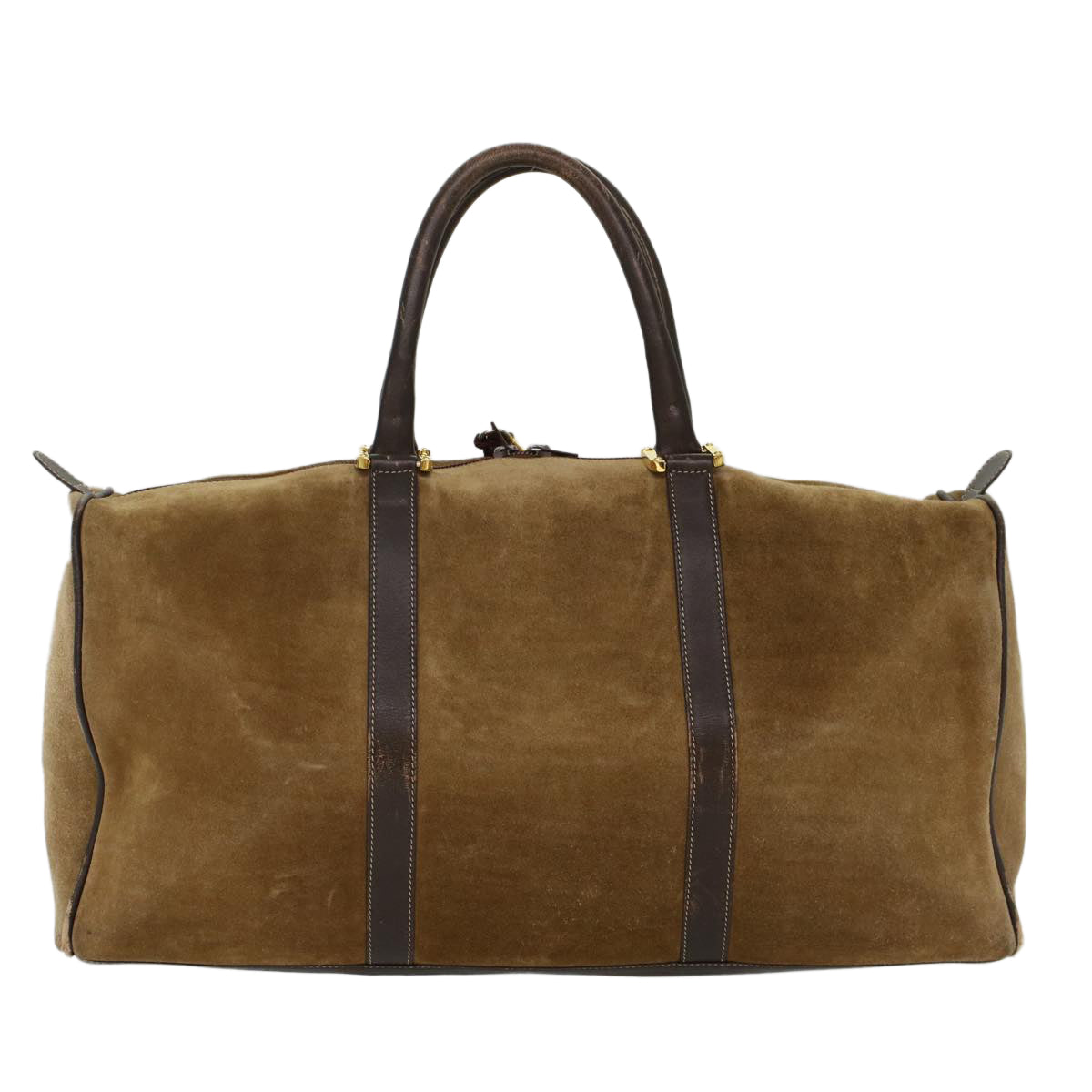 LOEWE Boston Bag Suede Leather Brown Auth ep1609 - 0