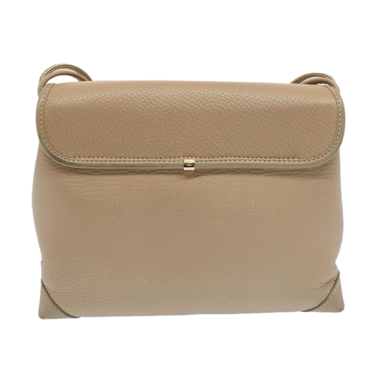 GUCCI Shoulder Bag Leather Beige Auth ep1610