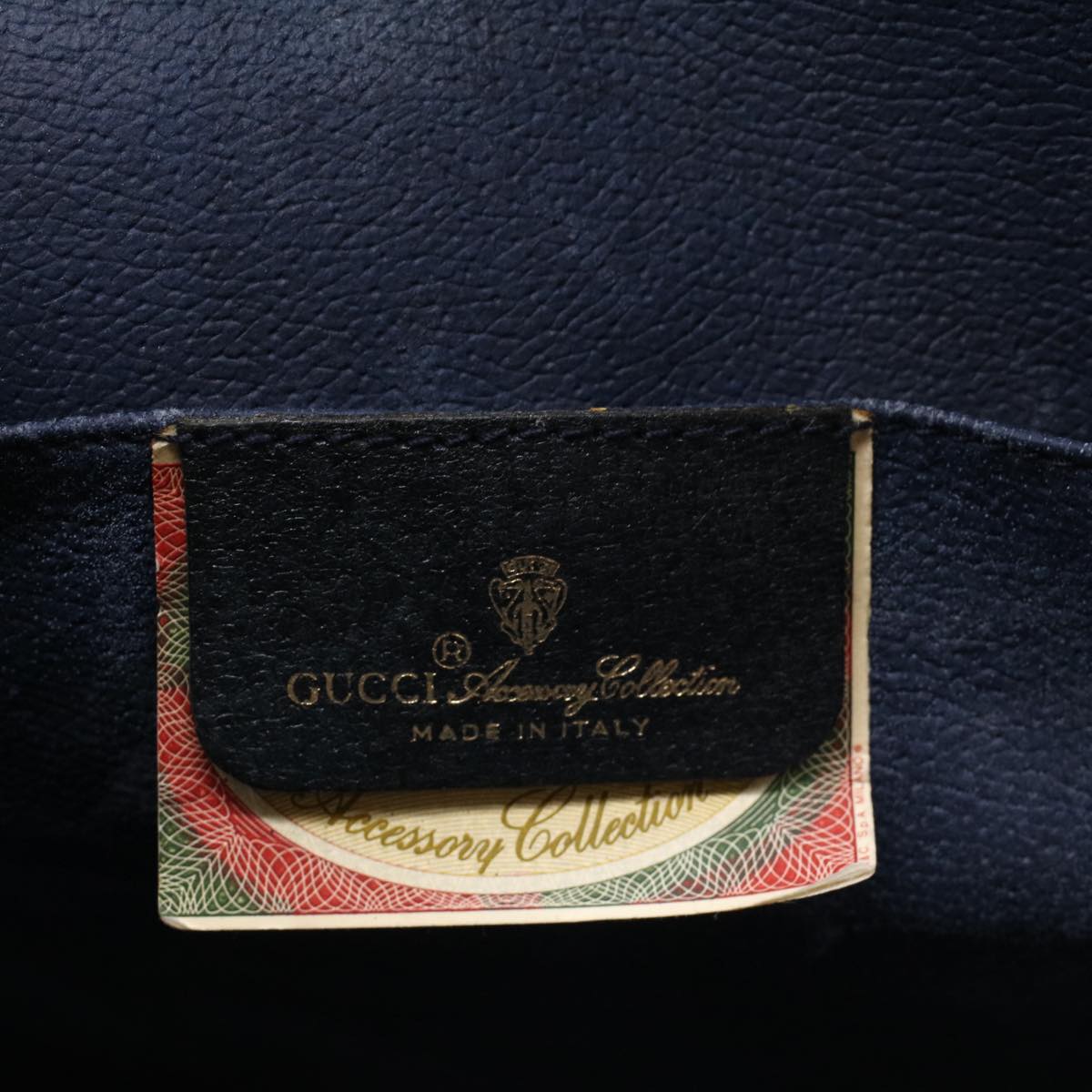 GUCCI GG Canvas Sherry Line Clutch Bag Gray Red Navy 89 01 030 Auth ep1612