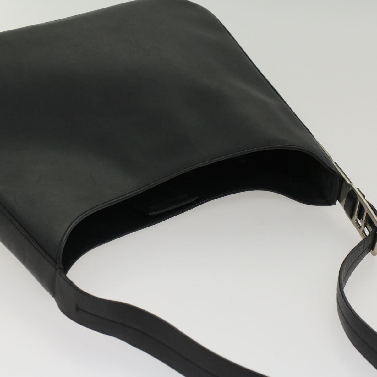 PRADA Shoulder Bag Leather Black Auth ep1623