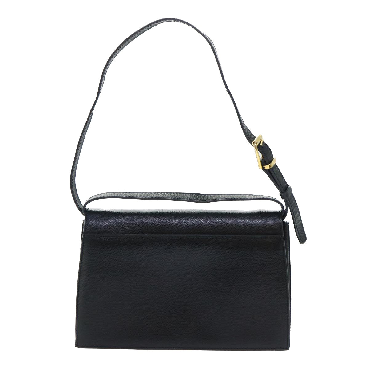 CELINE Shoulder Bag Leather Black Terre Domble Auth ep1625 - 0