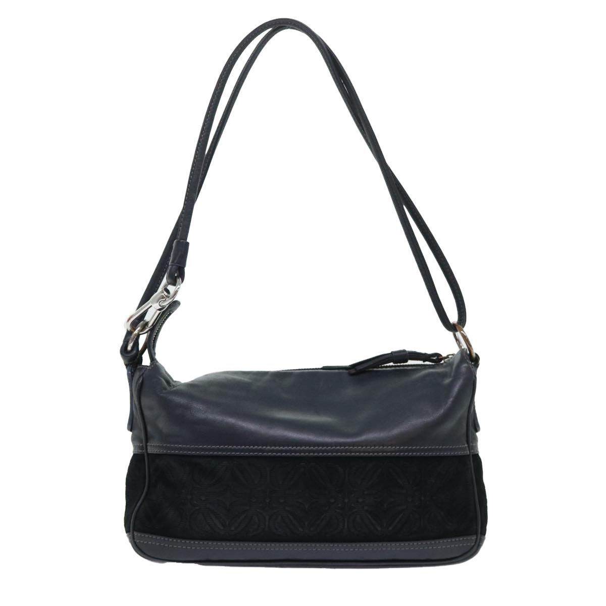 LOEWE Shoulder Bag Leather Black Auth ep1626 - 0