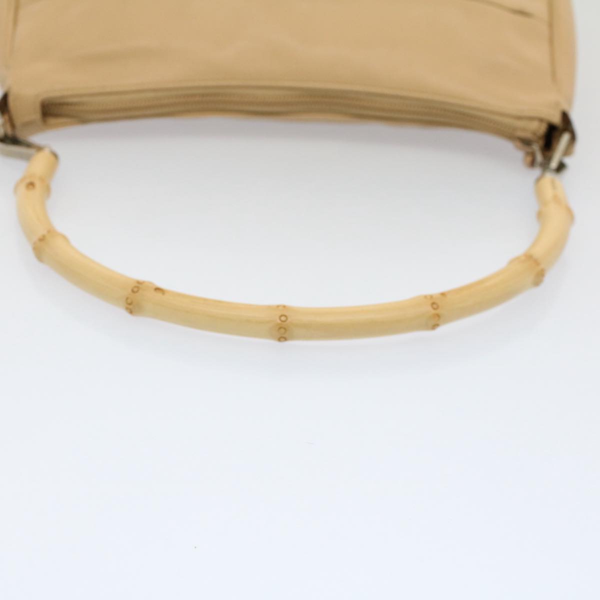 GUCCI Bamboo Shoulder Bag Leather Beige 001 3865 Auth ep1627