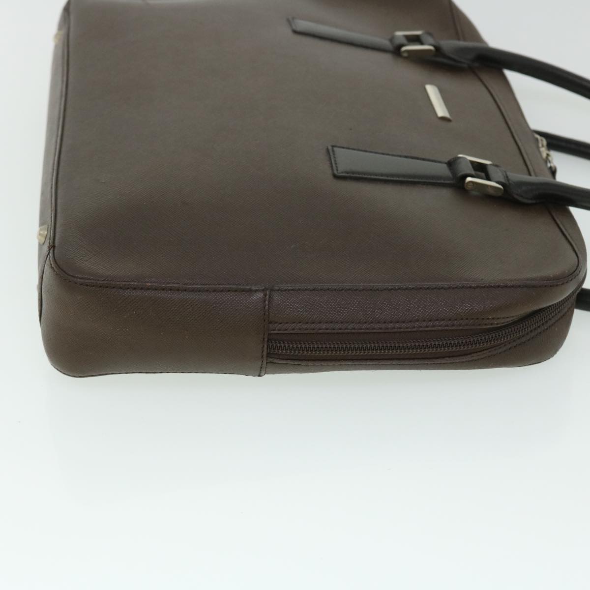 BURBERRY Hand Bag Leather Brown Auth ep1629