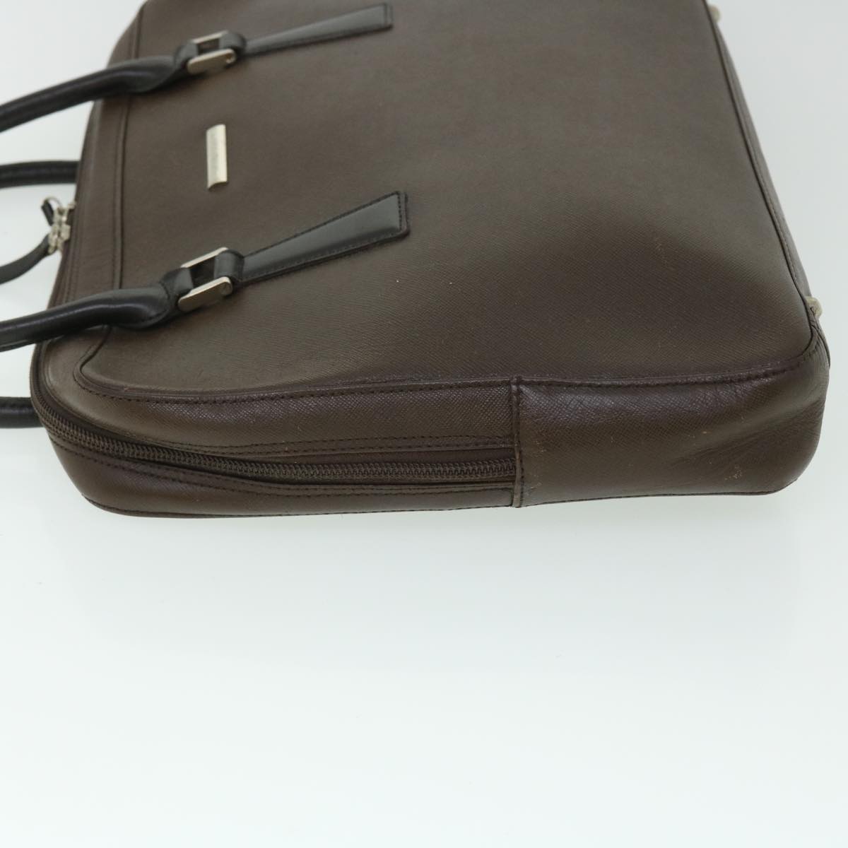 BURBERRY Hand Bag Leather Brown Auth ep1629