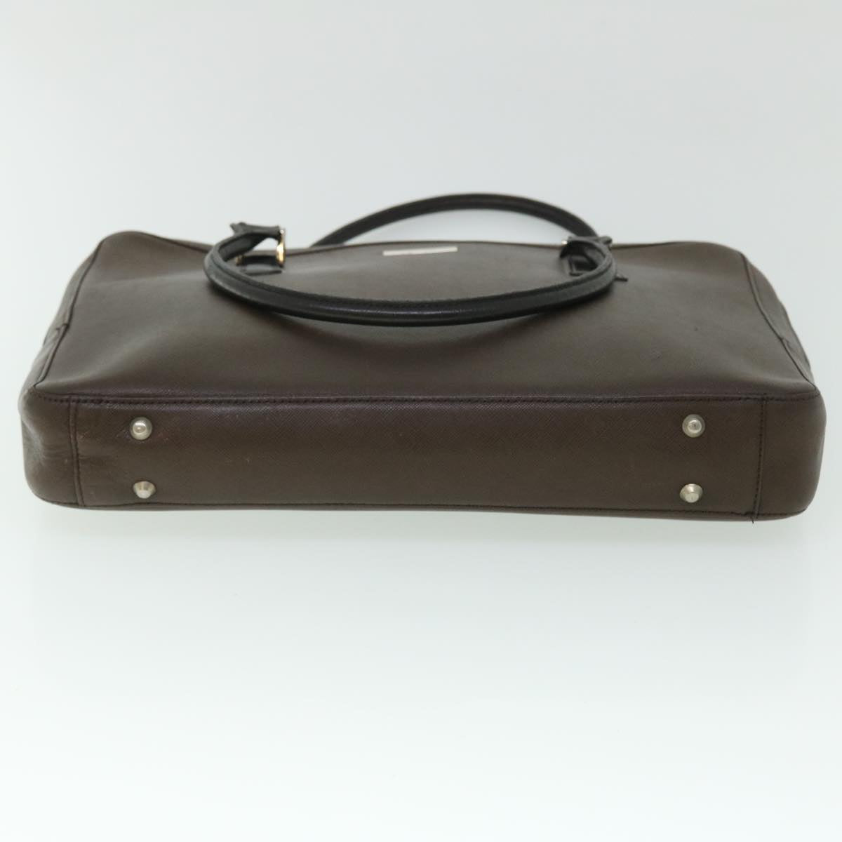 BURBERRY Hand Bag Leather Brown Auth ep1629