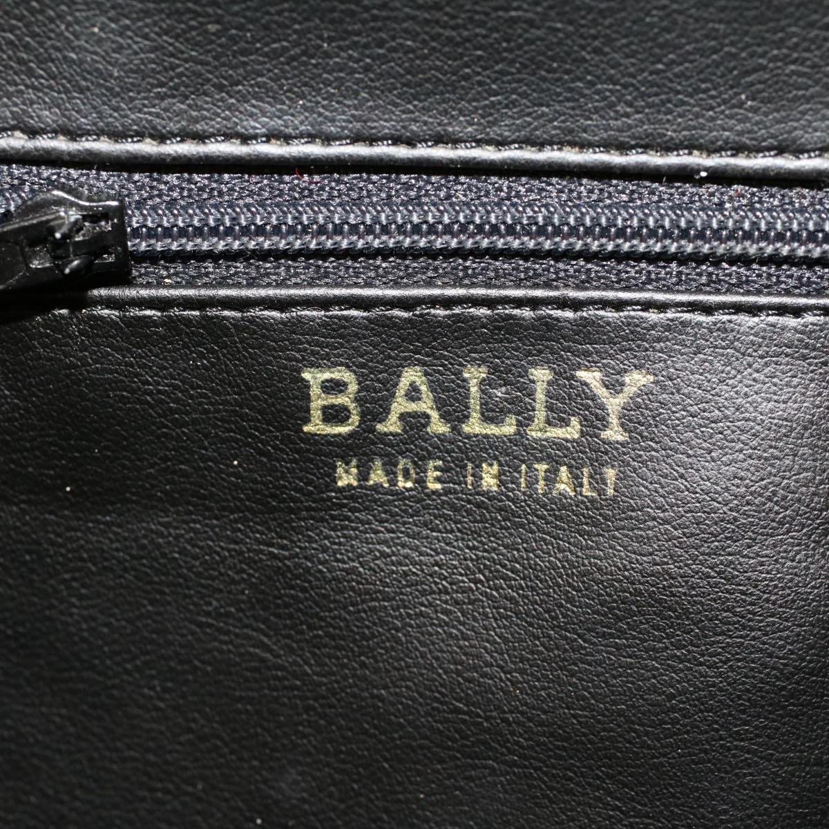 BALLY Quilted Chain Shoulder Bag Leather Beige Auth ep1649
