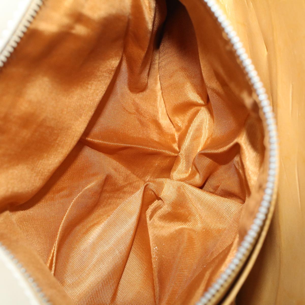 CELINE Shoulder Bag Leather Beige Auth ep1657
