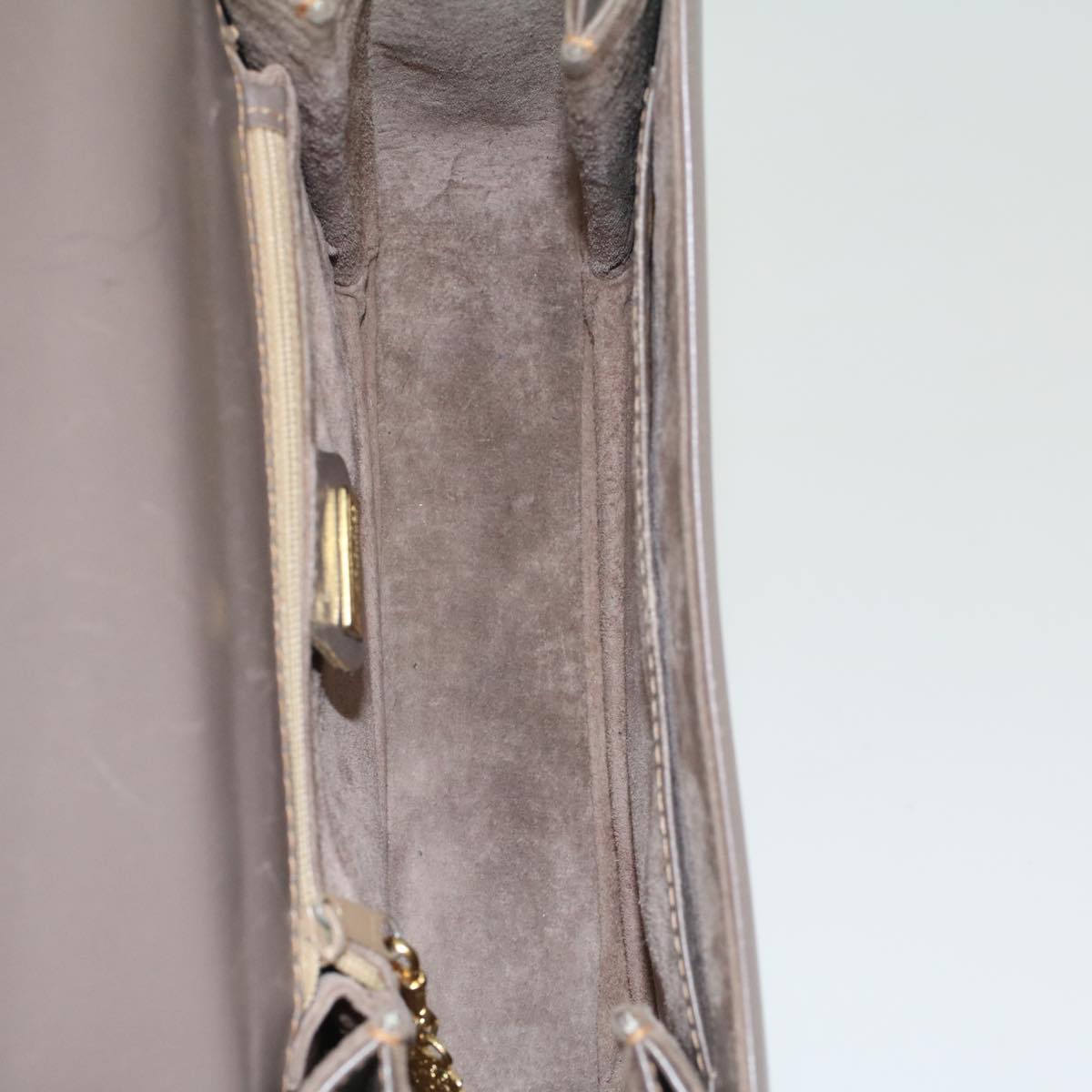 GUCCI Shoulder Bag Leather Gray Auth ep1666