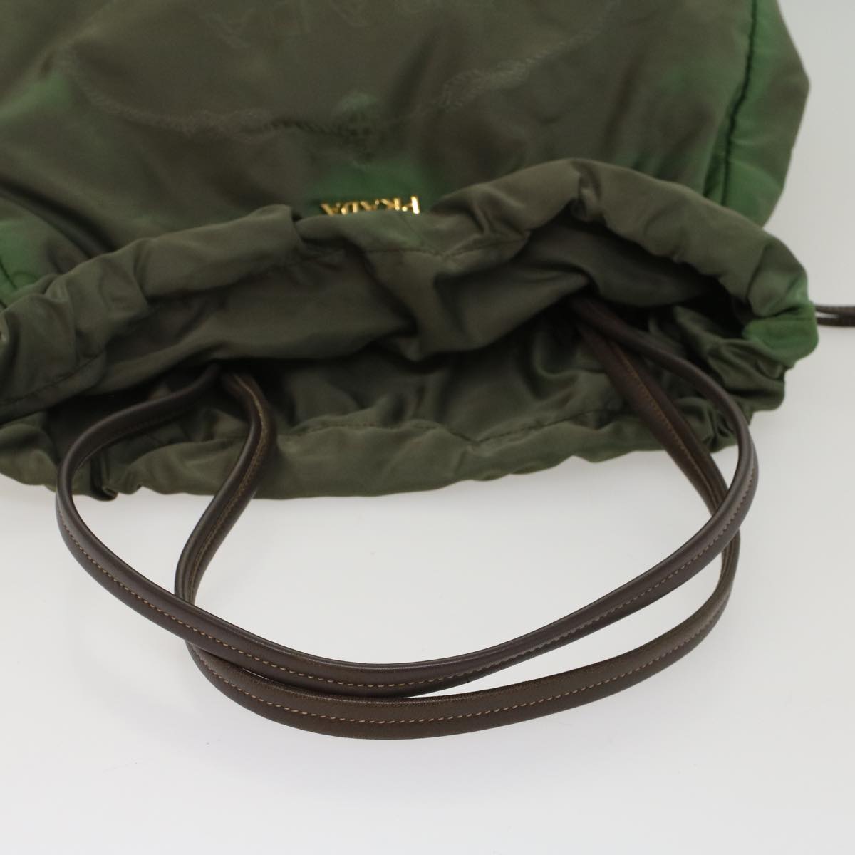 PRADA Shoulder Bag Nylon Khaki Auth ep1672