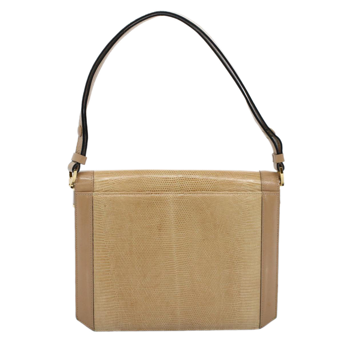 SAINT LAURENT Shoulder Bag Leather Beige Auth ep1675 - 0